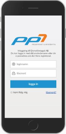 Dashboard Beroende på vilken behörighet du har, visas olika Dashboards i PP7 Mobile.