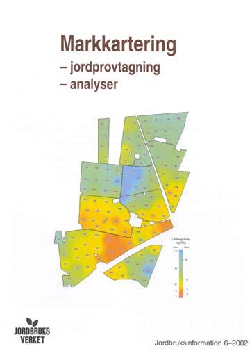 Markkartering Jordbruksverket gav ut en mycket innehållsrik och användbar broschyr om markkartering under 2002. Där beskrivs nuvarande kunskap och nu använda metoder inom markkarteringen.