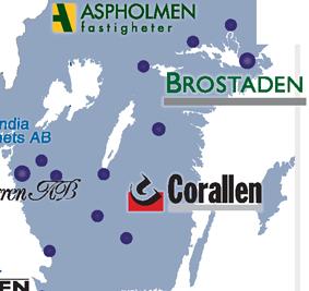 anställda; Antal fastigheter 117 Yta, tkvm 726 Fastigheterna värde, Mkr 7 758 Hyresvärde, Mkr 783 Driftsöverskott, Mkr 416