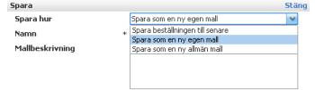 2.2.3.1 Leveransadress De flesta beställare har enbart en möjlig leveransadress och då är denna förvald.