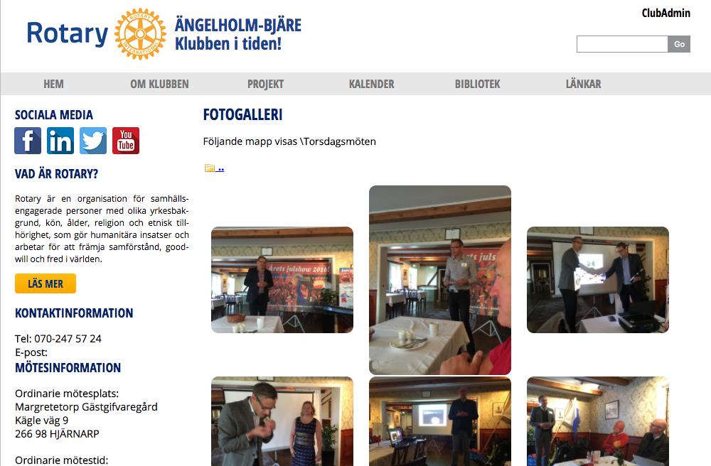 Om ni ser någon bild under Fotogalleriet som ni inte