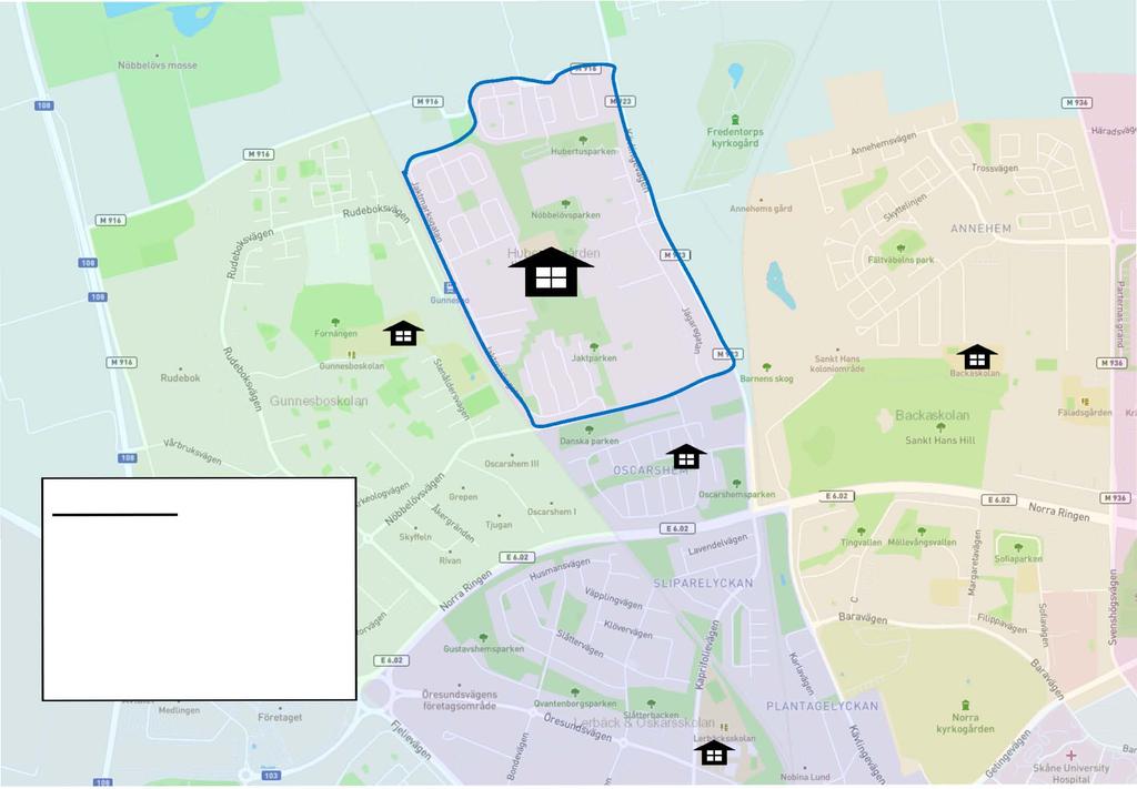 Hubertusgården Nobb OV!TIO... 3 Hub r1 ;parken... N bbelovsparken i Fredentorps kyrkogård. Ann hems glrd Fältv b lns park Trossvägen Af'INE'HEM... ForOlä gen 'l. G nnesboskolan Rudebok... Jak1pa ~en.