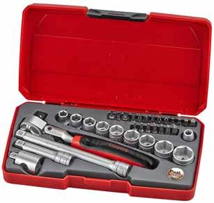 höger som vänstergång samt tre sexkant- nycklar och 11 st bits. Ord. pris 1.455:- 396:- 167290105 Inkl. moms 495:- Hylsnyckelsats Teng Tools T1221-6.