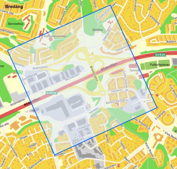 50 (57) Samhällsrisk Vid beräkningar av samhällsrisken studeras normalt ett typområde på en kvadratkilometer, med den aktuella planen eller riskkällan i dess mitt 48.