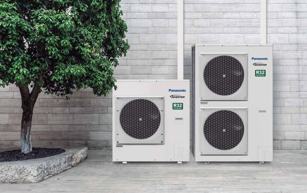 NYHET / KOMMERSIELLA R32 NYTT MILJÖVÄNLIGT KÖLDMEDIUM Nytt köldmedium R32 för PACi Panasonic rekommenderar R32 eftersom det är jämförelsevis miljövänligt.