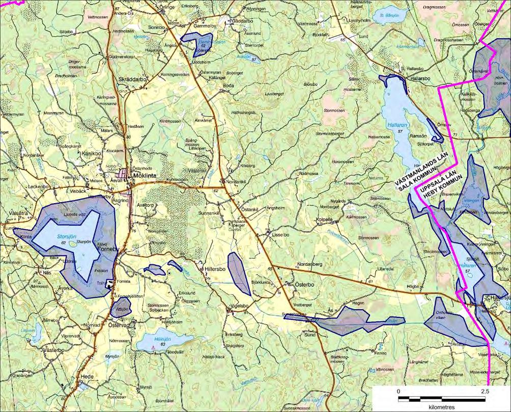 1.5 Produktiva områden vid Färnebofjärden Kartläggning av de översvämningsvåtmarker runt Färnebofjärden (Sandviken och Gävle kommun, Gävleborgs län; Heby kommun, Uppsala län; Avesta kommun, Dalarna