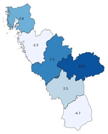 Gästnätter i Halland, jan-okt 2018 2 551