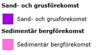 sedimentär bergförekomst.