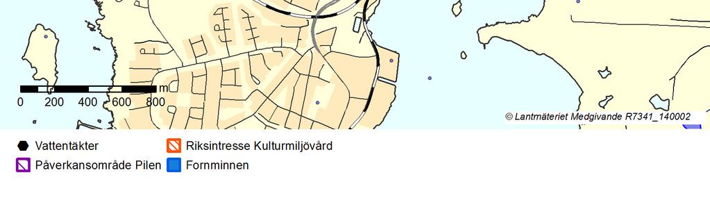 Figur 12. Fornminnen och Riksintresse för kulturmiljövården i Sölvesborgs kommun. Källa Länsstyrelsen i Blekinge och Riksantikvarieämbetet.