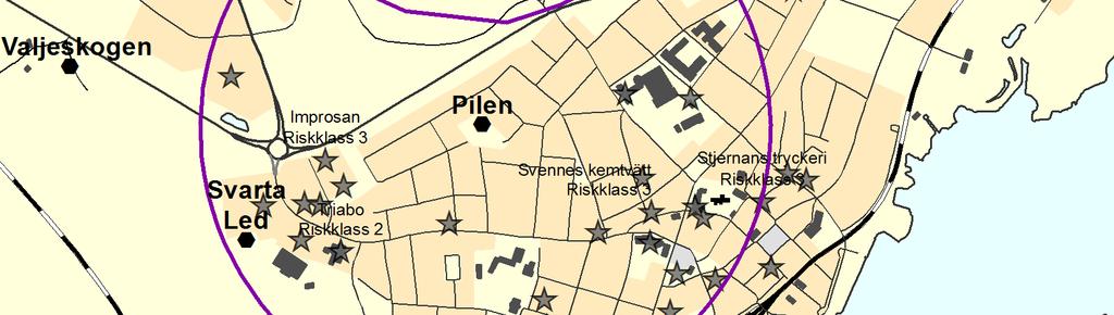 Inom påverkansområdet finns några objekt som har riskklassats och inventerats enligt Naturvårdsverkets metodik för inventering av förorenade områden (MIFO) fas 1.