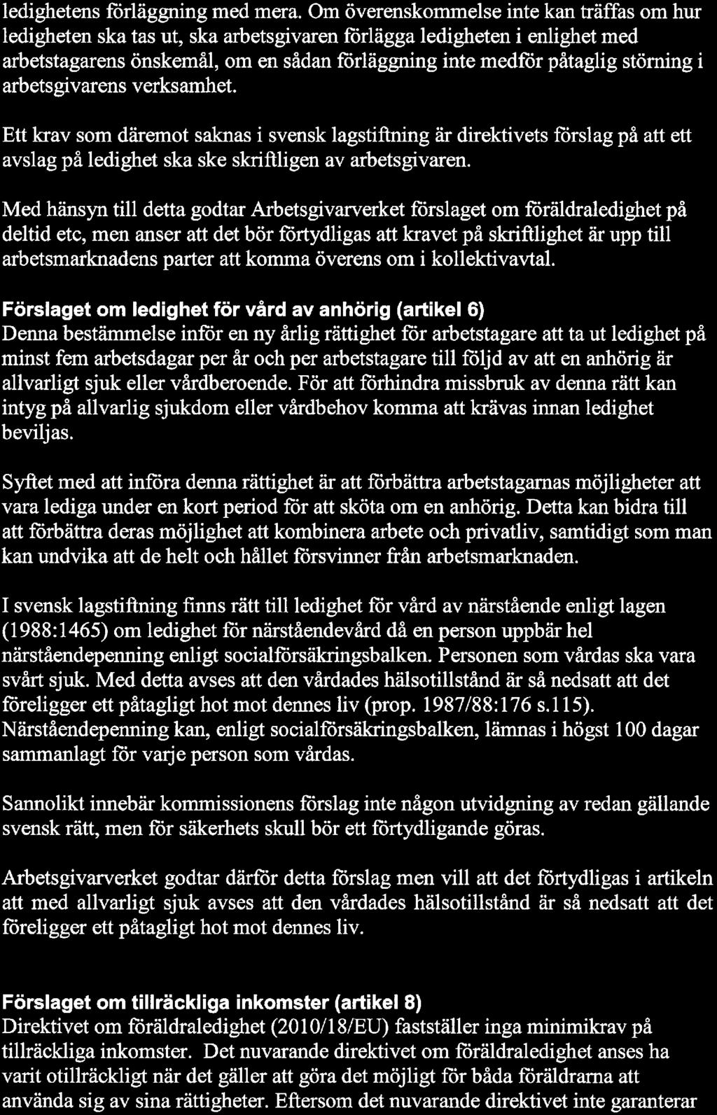 ledighetens förläggning med mera.
