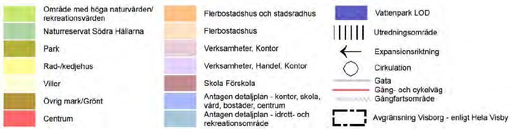 Området pekas ut som ett område för verksamheter, handel och kontor.
