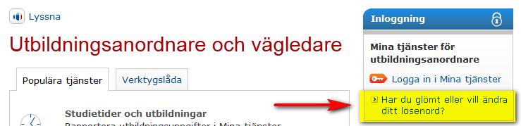 2 Logga in och börja rapportera i Studietider och utbildningar Varje gång det är dags att lämna utbildningsuppgifter kommer du att få en påminnelse från CSN via e-post.