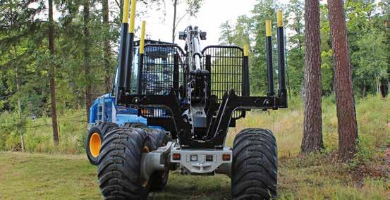 Möjlighet till större lastarea med Wide Load Rottne F13 D kan utrustas med Wide Load och