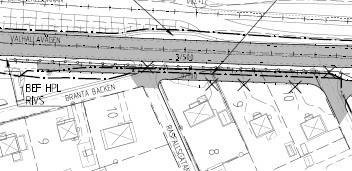 Ludvika Kommun Planbeskrivning Genomfart: Valhallarakan Sida 10(14) Illustrationskarta för bullerplanket mellan Mårdstigen och busshållplatsen 8.