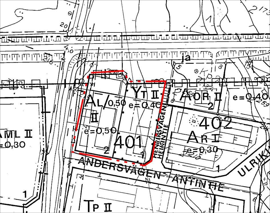 Bild 8. Utdrag ur byggnadsplan. Byggnadsordning Korsholms kommuns byggnadsordning har trätt i kraft 1.8.2013.