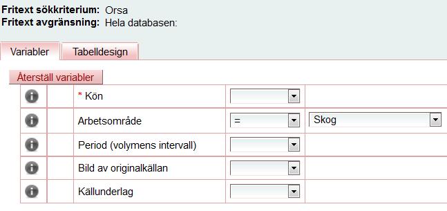 Kombinera fritextsökning och detaljerad sökning Det resultat som genereras av en fritextsökning kan du sedan analysera vidare med hjälp av den detaljerade sökningen.