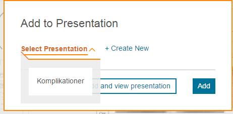 Ge din presentation ett namn och klicka sedan på Add and view presentation Vill du lägga till fler bilder eller videos till din presentation?