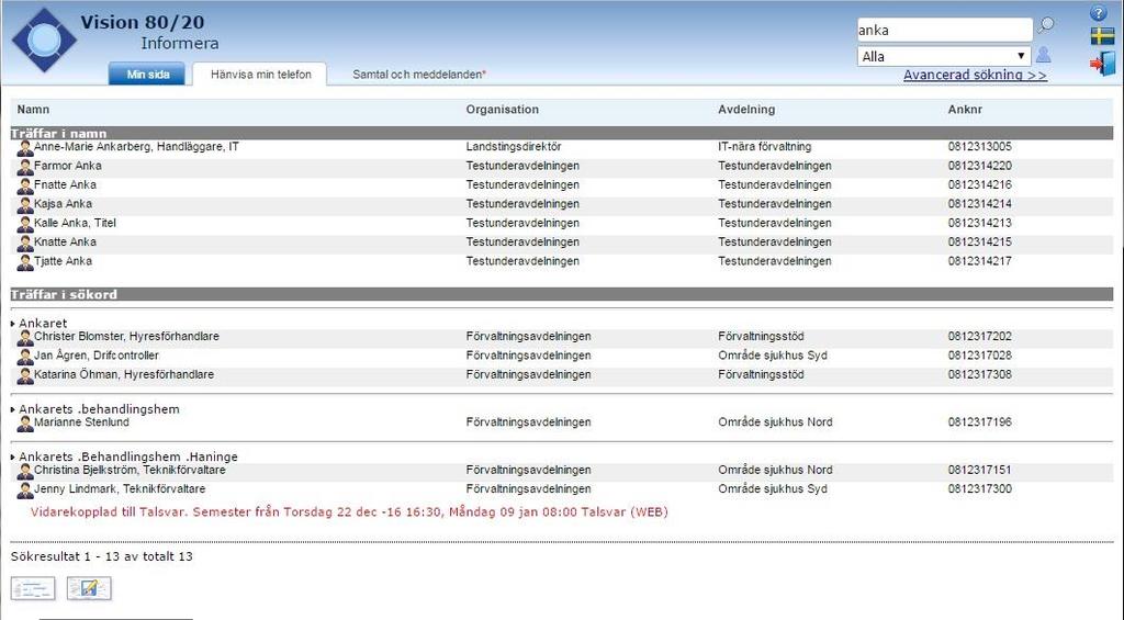 3.3 Visa hänvisning i grafisk vy För att få en överskådlig bild av vilka som är frånvarande kan du se alla hänvisningar i en grafisk vy, en s.k. Vem-är-var-vy.