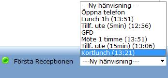 Du kan programmera in egna snabbhänvisningar.