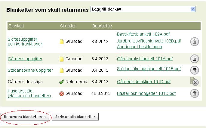 31 5. Returnering och utskrift av blanketterna 5.