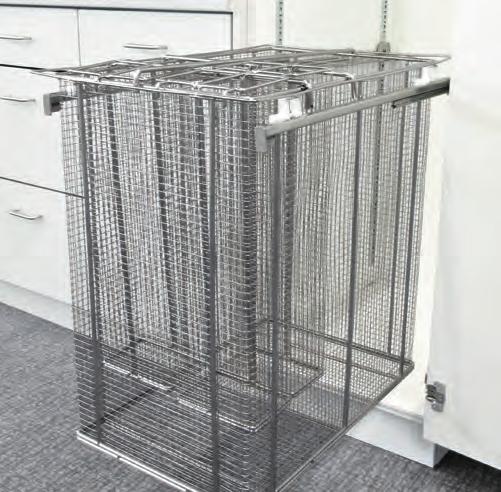 Förvaringssystem/Skåptillbehör Det genomtänkta systemet för förvaring av katetrar. Kateterkorg u Rostfritt stål.