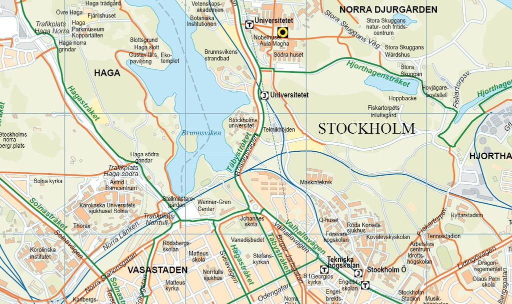 Sidan 8 av 24 Figur 5 Utsnitt ur Stockholms stads cykelkarta (TK 2009) En