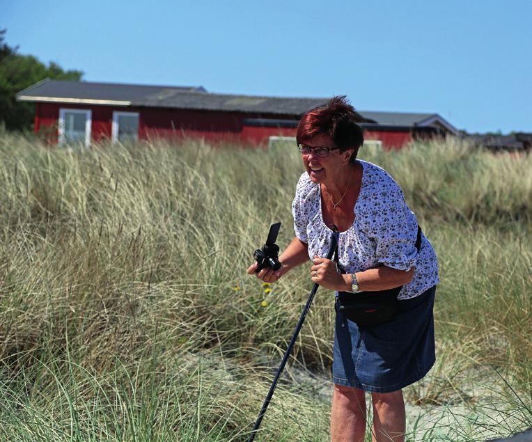 Ökenvandring i Råbjerg Mile, fina vyer över havet och de små byarna, glassfika i snålblåst, god lunch i Lökken tillsammans med