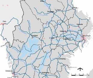 REGIONAL SYSTEMANALYS VÄRMLAND 2017 Figur 9. Järnvägar i Mellansverige. Sträckan Öxnered-Göteborg är dubbelspår med hastighetsstandard (200 km/h) vilket förbättrat kapaciteten på sträckan.