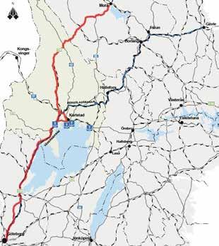 REGIONAL SYSTEMANALYS VÄRMLAND 2017 Nationellt stråk Göteborg-Karlstad-Mora/Gävle Beskrivning Stråket förbinder Värmland med Göteborg och förstätter norrut samt mot Gävle.