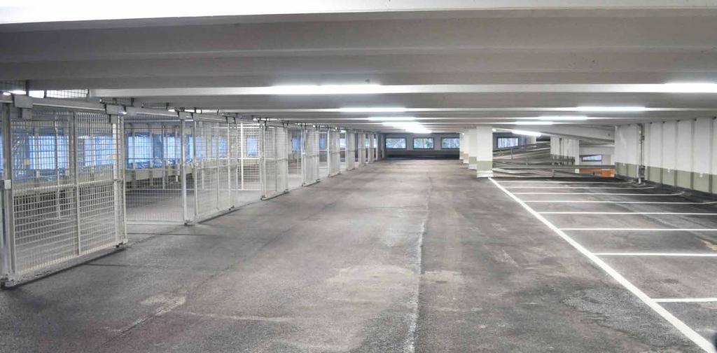 EFTER RENOVERING Efter renoveringen NYMÅLAT, SÄKERT OCH MODERNT Renoveringen av BRF Lofotens garage blev färdig i slutet av 2015.