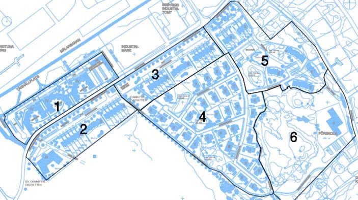 1 Delområde 1 Delområde ett kommer att utgöras av flerfamiljshus med fem våningsplan.