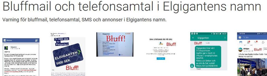 Vid klick på länken installeras program i bakgrunden Syfte: Fiska efter kontouppgifter och/eller