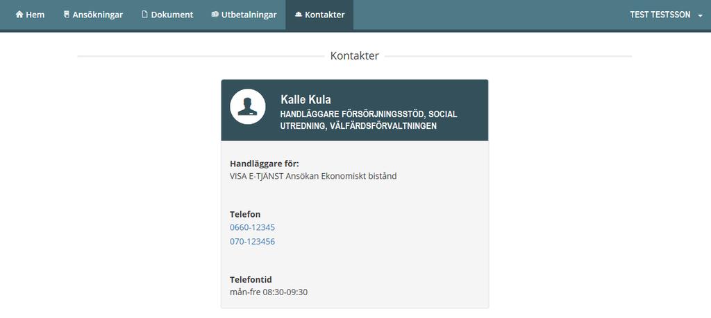 13 Kontakter Du kan se kontaktuppgifterna till din handläggare.