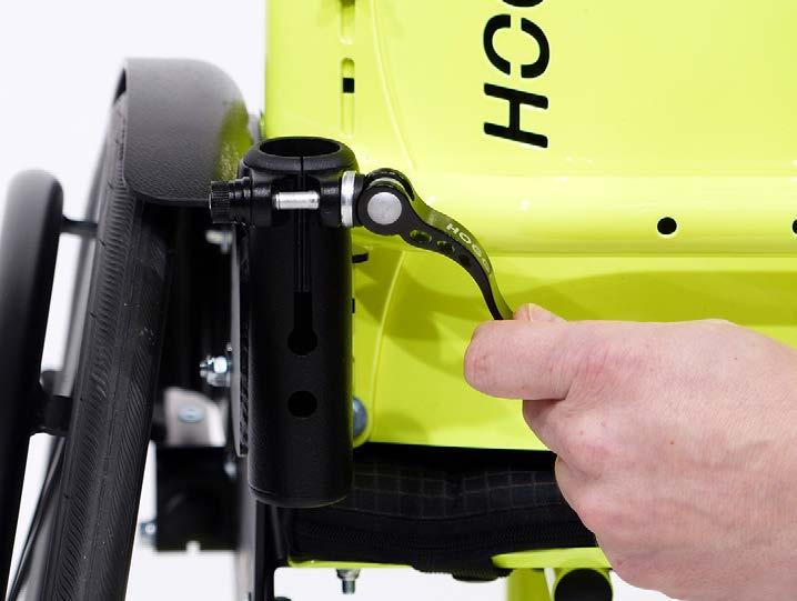 stativfjädern sitter på plats och att extenderspaken