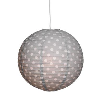 Dottie Textil Plast Vit Svart Vit Svart Juvel En taklampsskärm i rispapper med lekfulla mönster och rogivande färger.