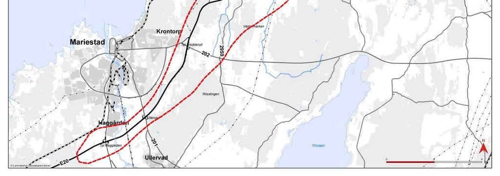 3. Avgränsningar och metoder 3.1. Geografiska avgränsningar I denna handling förekommer tre olika geografiska begrepp; utredningsområde, korridor, och influensområde, vilka förklaras nedan.