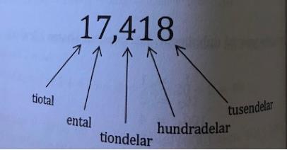 3.2 Definition av decimaltal Decimaltal definieras enligt Kiselman & Mouwitz (2008) som en siffra till höger om decimaltecknet i ett tal i decimalform (2008, s.41).