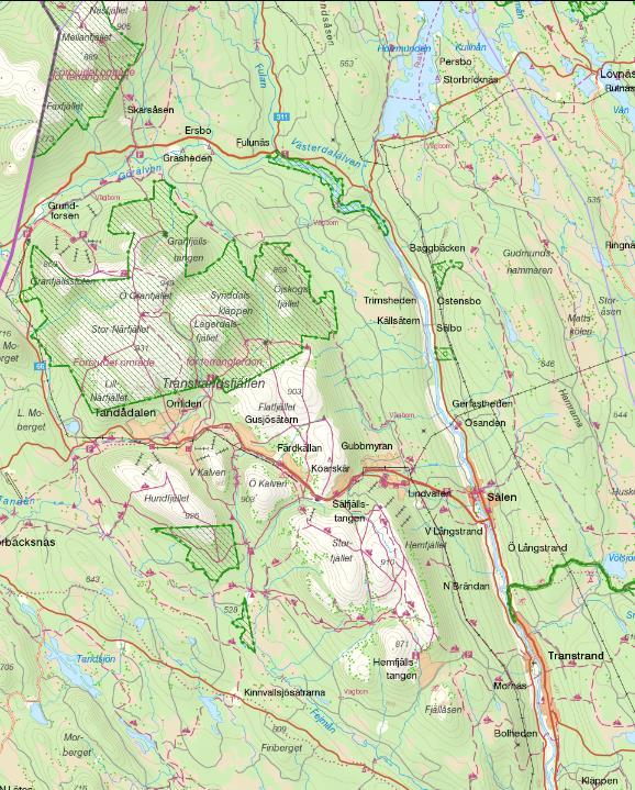 3.1.3. Sälen Sälen är beläget cirka 200 km väster om Borlänge i Dalarnas län. Malung-Sälens kommun har drygt 10 000 invånare varav mindre än 1 000 i Sälen.