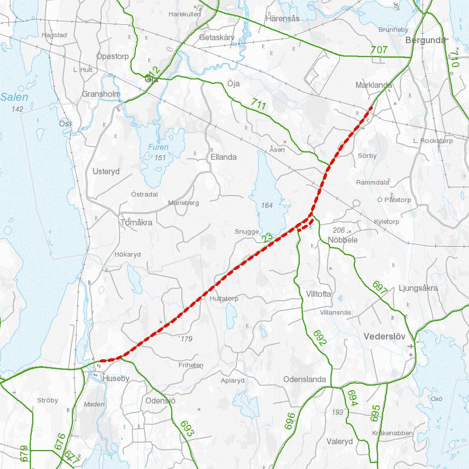 RV 23 Huseby - Marklanda Bilaga 1 Ärendenummer; Objektnummer: TRV 2016/59617, VSO069 Kontaktperson: Niklas Alvaeus, Trafikverket, 010-123 60 37 Skede: Åtgärdsvalsstudie Status: Granskad och godkänd