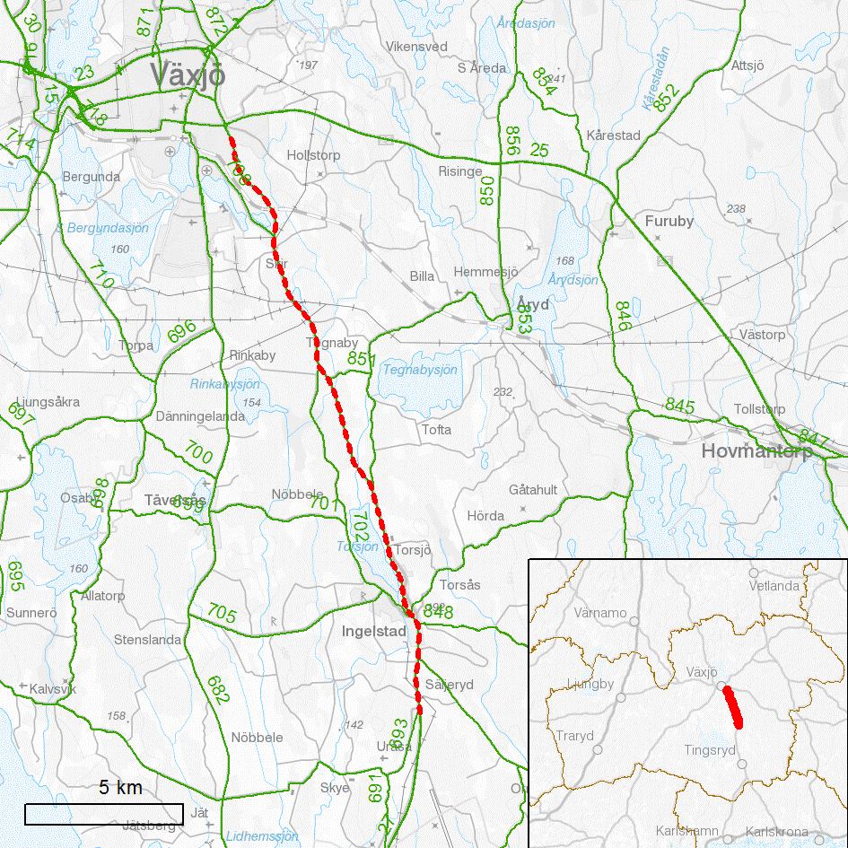 Rv 27 Säljeryd-Växjö Bilaga 1 Ärendenummer; Objektnummer: TRV 2016/59617, VSY1870 Kontaktperson: Niklas Alvaeus, Trafikverket, 010-123 30 67 Skede: Äldre fysisk planering (se avsnitt 1.