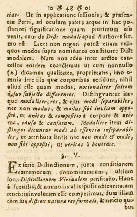 :o _* 48 # o: tist> Ut in applicatione feflionis, St prxfen» ti» Petri, ad oculum patet; atque in hac po-, fteriori fignificatione guam plurimum uftt venit, cum de O//..» modalt apud Authoresfer.