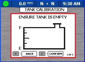 Avsnitt 2 - Inställning och klibrering 7. VesselView visr sprinställningsmeddelndet och tr dig tillbk till börjn v "TANK CONFIG".