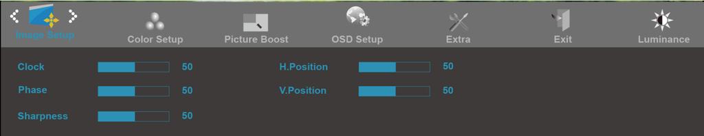 Image Setup (bildinställning) 1. Tryck på (meny) för att visa MENU. 2. Tryck på< eller >för att välja (Image Setup (bildinställning),och tryck på för att gå in. 3.