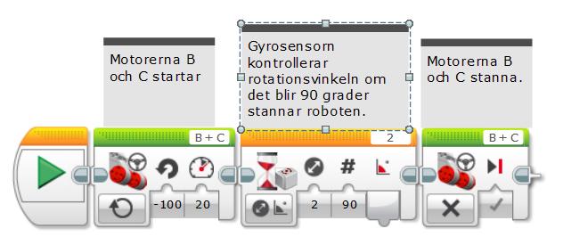 Du kan använda rotationsfrekvensen för att identifiera till exempel när en del av roboten roterar eller när roboten faller omkull.