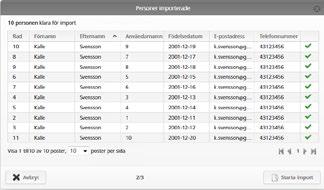 Importera personer Med AirKey kan du skapa personer via externa filer. Du behöver en CSV-fil för importen. På startsidan Home väljer du rutan Personer och alternativet Importera längst upp till höger.