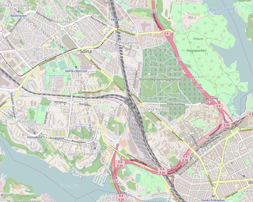 Figur 1. Den röda cirkeln markerar undersökningsområdets ungefärliga plats. (openstreetmap.org) 5(11) repo001.