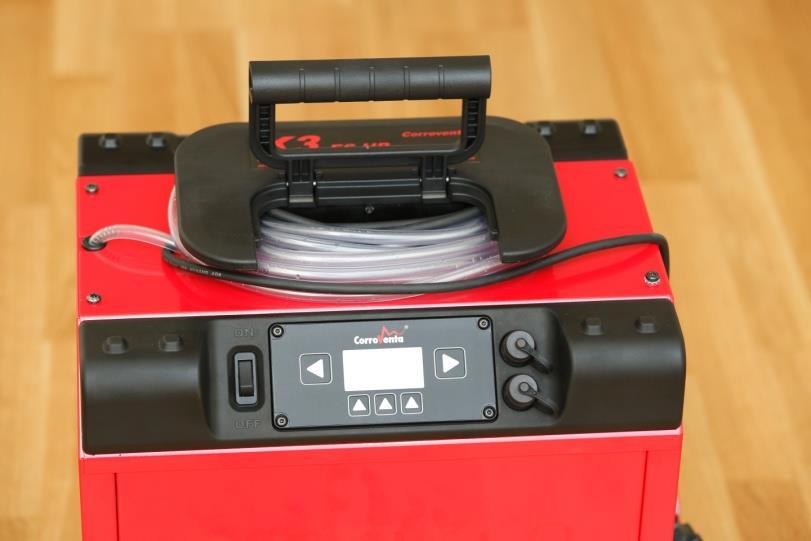 Översikt, reglage och don I nedanstående bilder presenteras Corroventa K3 med sina yttre detaljer och