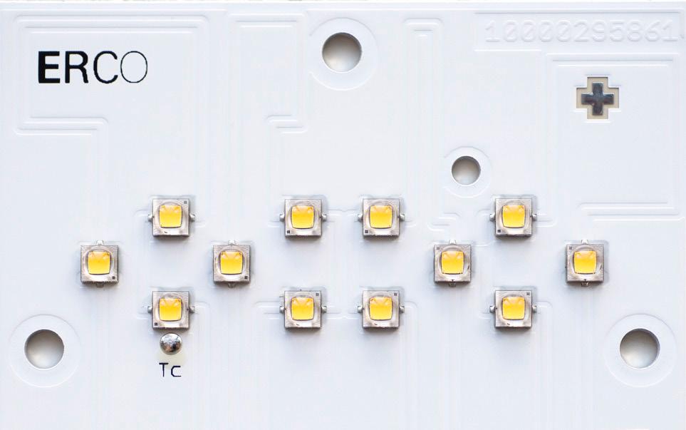 Infällda markarmaturer LED-moduler Planeringssäkerhet med ERCO: Högsta LED-kvalitet ERCO köper in LED från välkända tillverkare, utvalda enligt mycket stränga krav i fråga om ljusflöde, ljusutbyte,