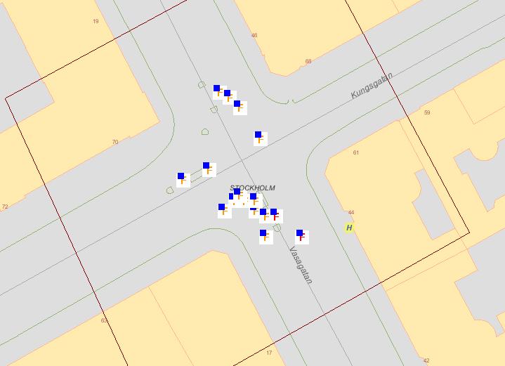 Bland dessa är övergångsstället tvärs södra tillfarten mest olycksdrabbad, där också flest fotgängare passerar.